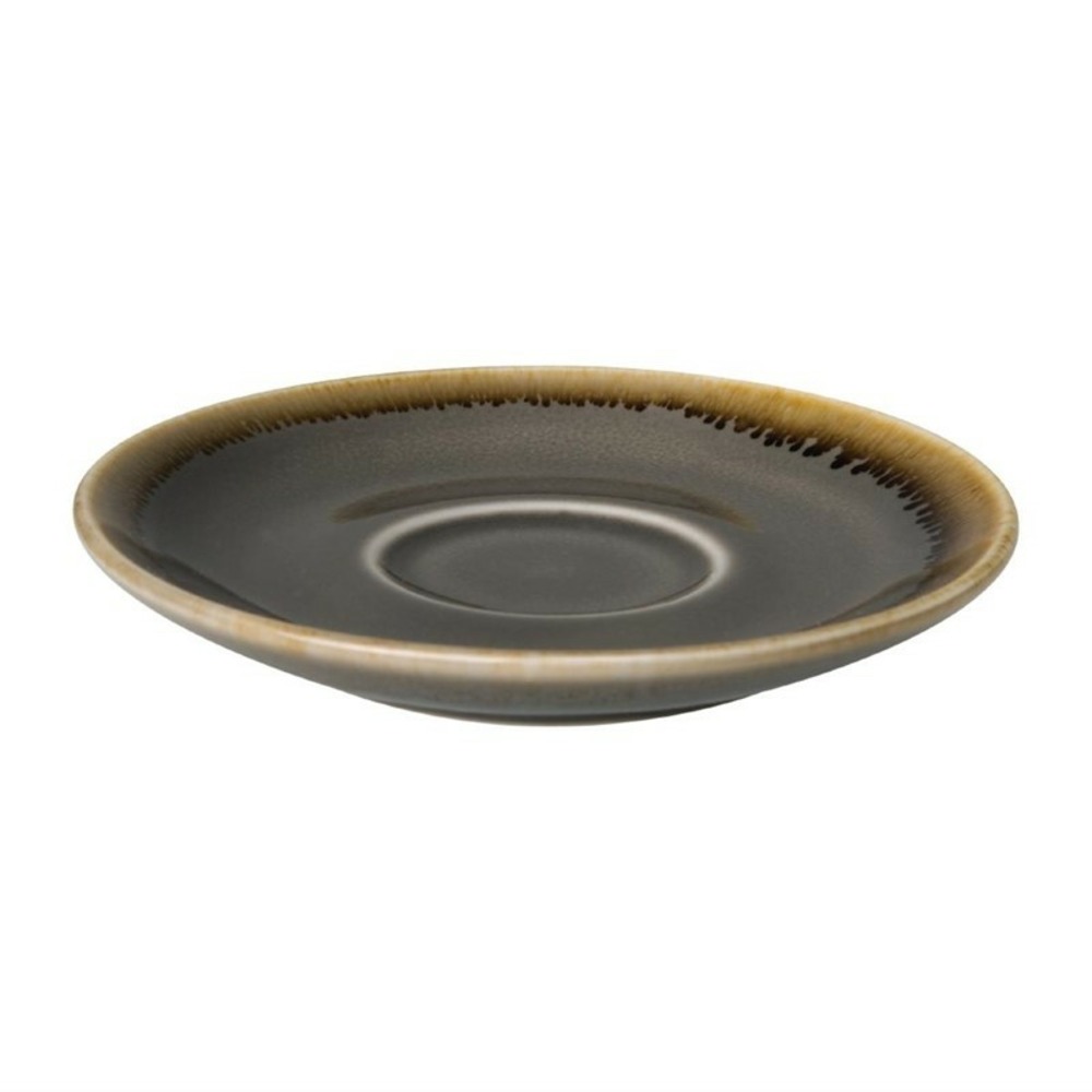 Soucoupe expresso grise 115 mm - lot de 6