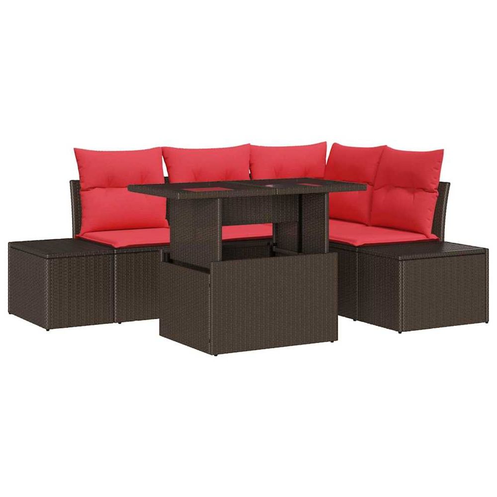 Ensemble de canapé de jardin 6 pc 4-nombre de places