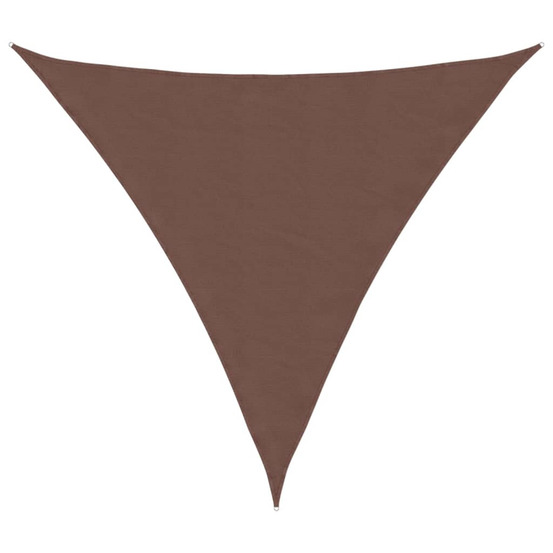 Voile de parasol tissu oxford triangulaire 4,5x4,5x4,5 m marron