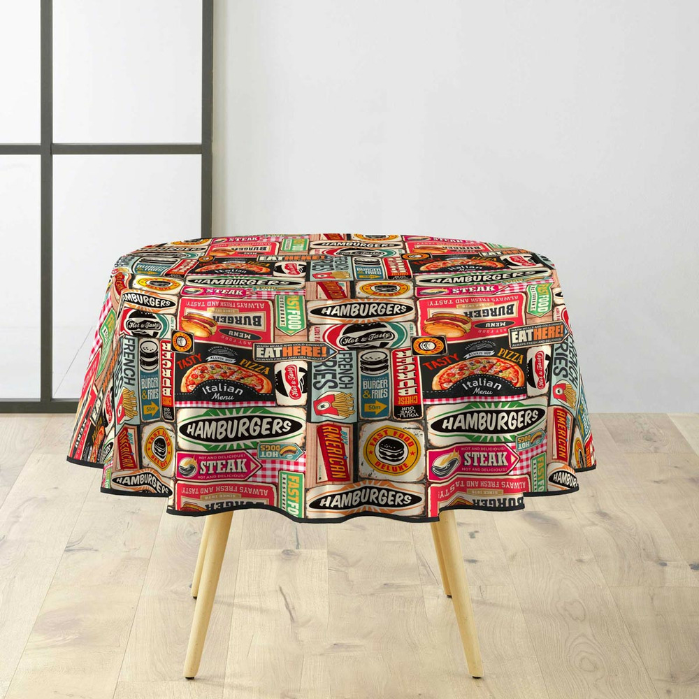 Nappe toile cirée ronde 