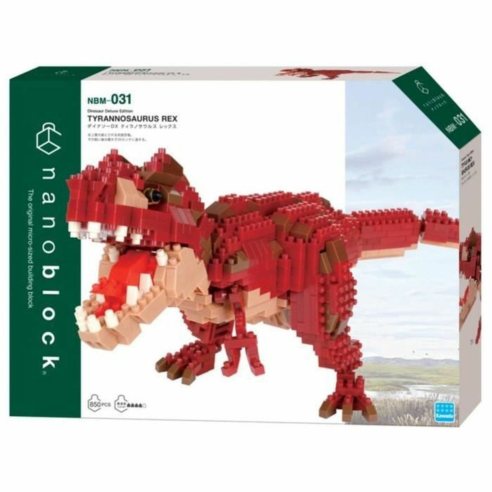 Figurine en briques nanoblock tyrannosaurus rex deluxe - 850 pièces