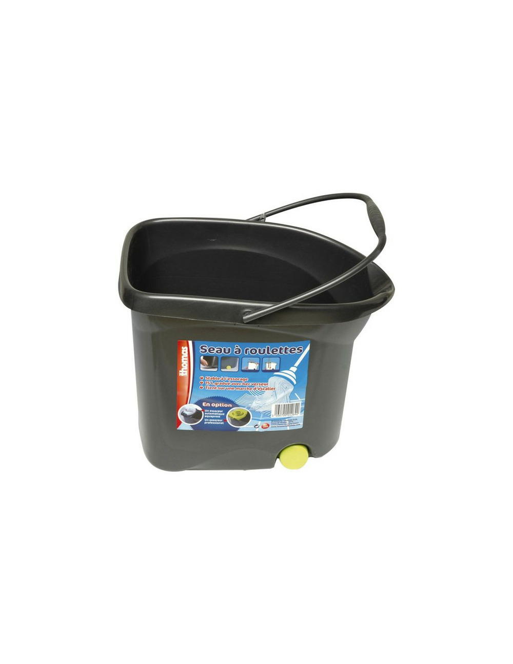 Seau à roulettes 15 l