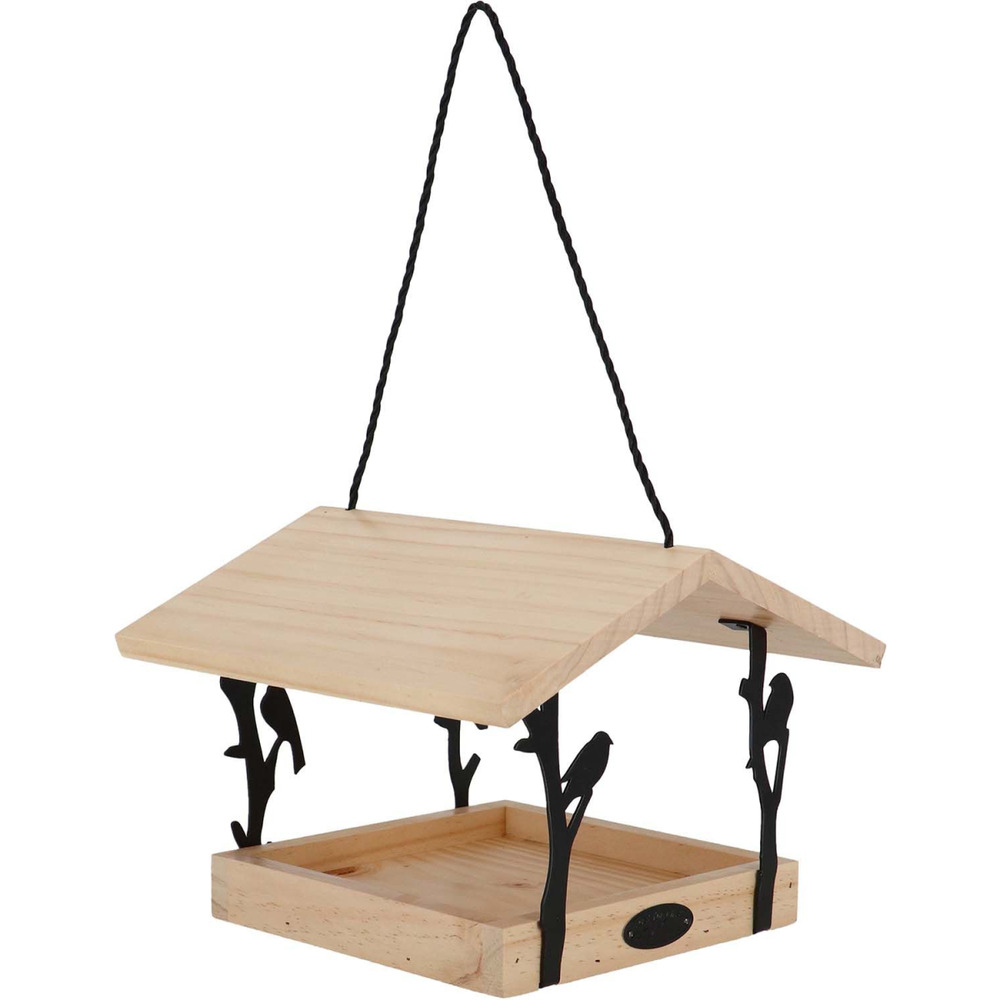 Mangeoire à suspendre en pin et fer