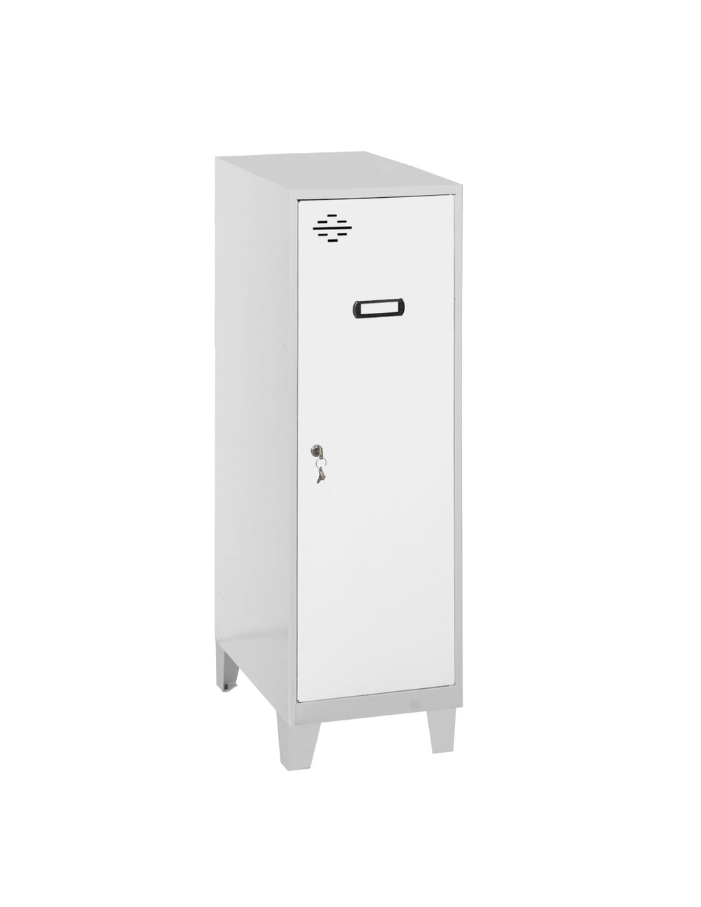 Casier-armoire simonlocker dism.mini + ban. 915x300x500+pies g/b gris/blanc 1015x300x500 - simonrack