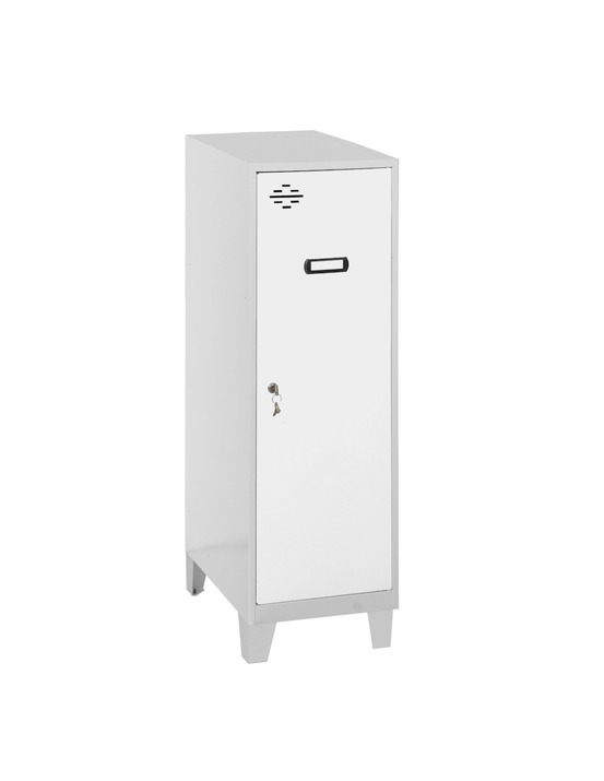 Casier-armoire simonlocker dism.mini + ban. 915x300x500+pies g/b gris/blanc 1015x300x500 - simonrack