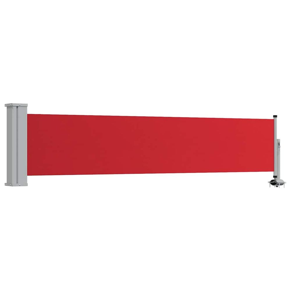 Auvent latéral rétractable de patio 60x300 cm rouge