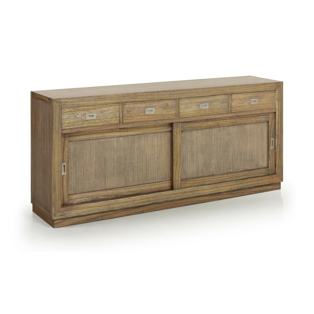 Bahut 4 tiroirs bronze bois marron - kerline décoration d'autrefois