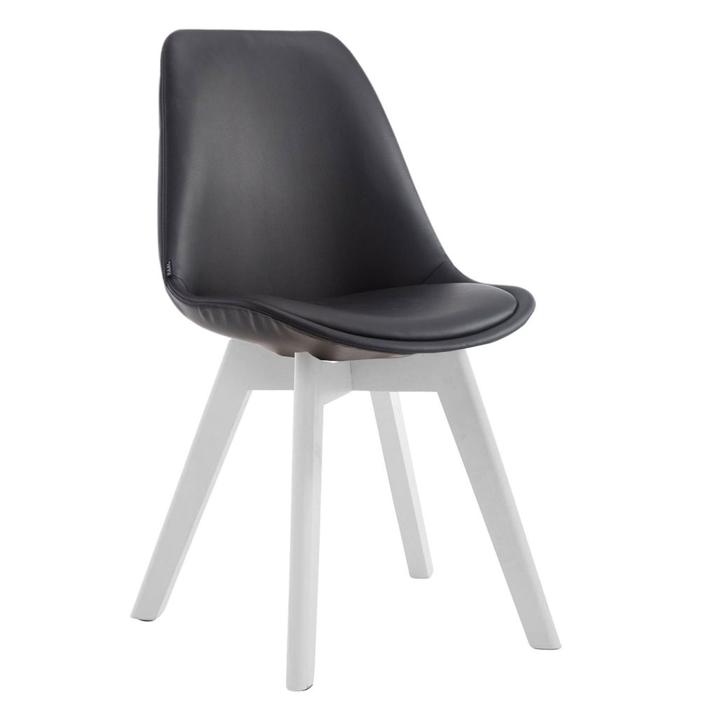 Chaise manado simili cuir blanc