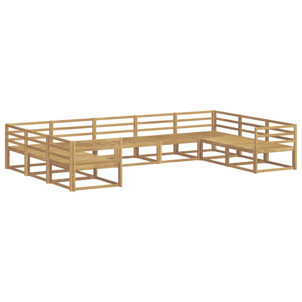 Ensemble de canapés d'extérieur 9 pcs blanc 404 x 245,5 x 73 cm