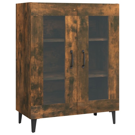 Buffet bahut commode armoire meuble de rangement organisateur cuisine salle de séjour salon 69,5 x 34 x 90 cm bois d'ingénier