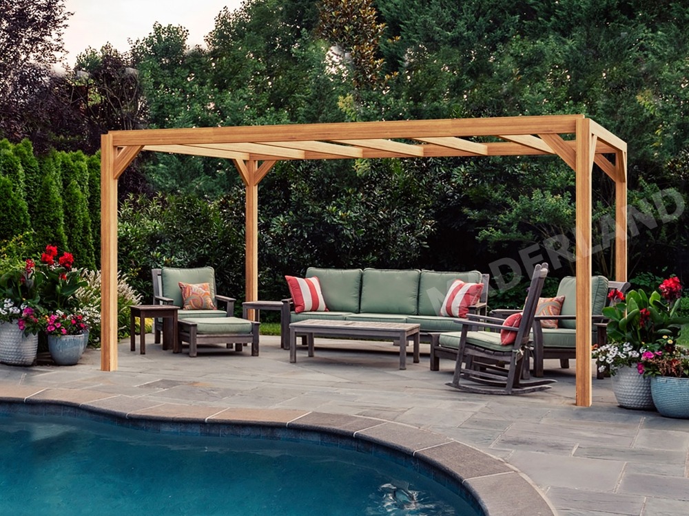 Pergola en bois autoportante - modèle alicante - 800 x 300 cm