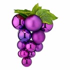 Boules de noël moyen raisins violet plastique 19 x 28 x 19 cm