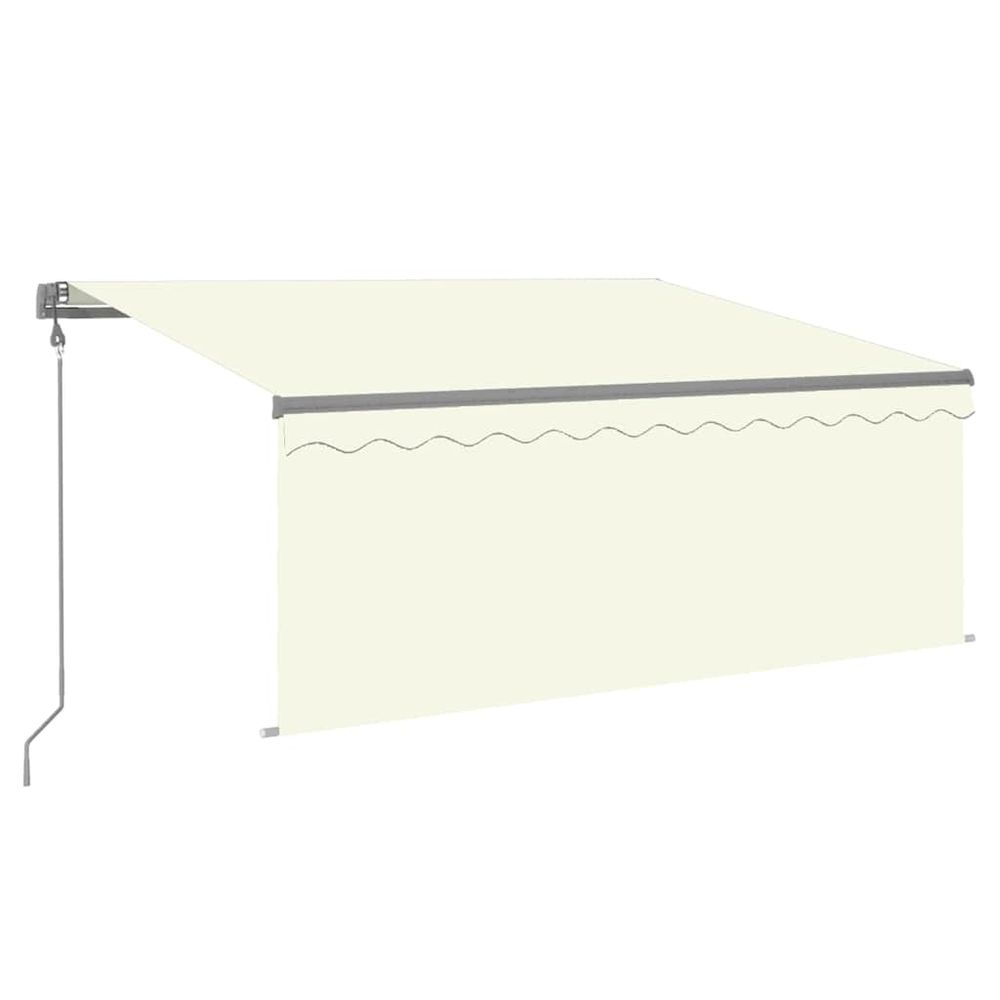 Auvent automatique store capteur de vent led 3,5x2,5 m crème