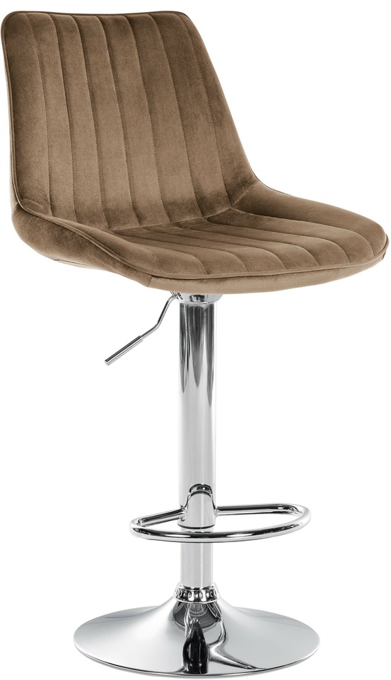 Tabouret de bar toni velours chromé