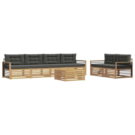 Ensemble de canapés d'extérieur 7 pc blanc et anthracite