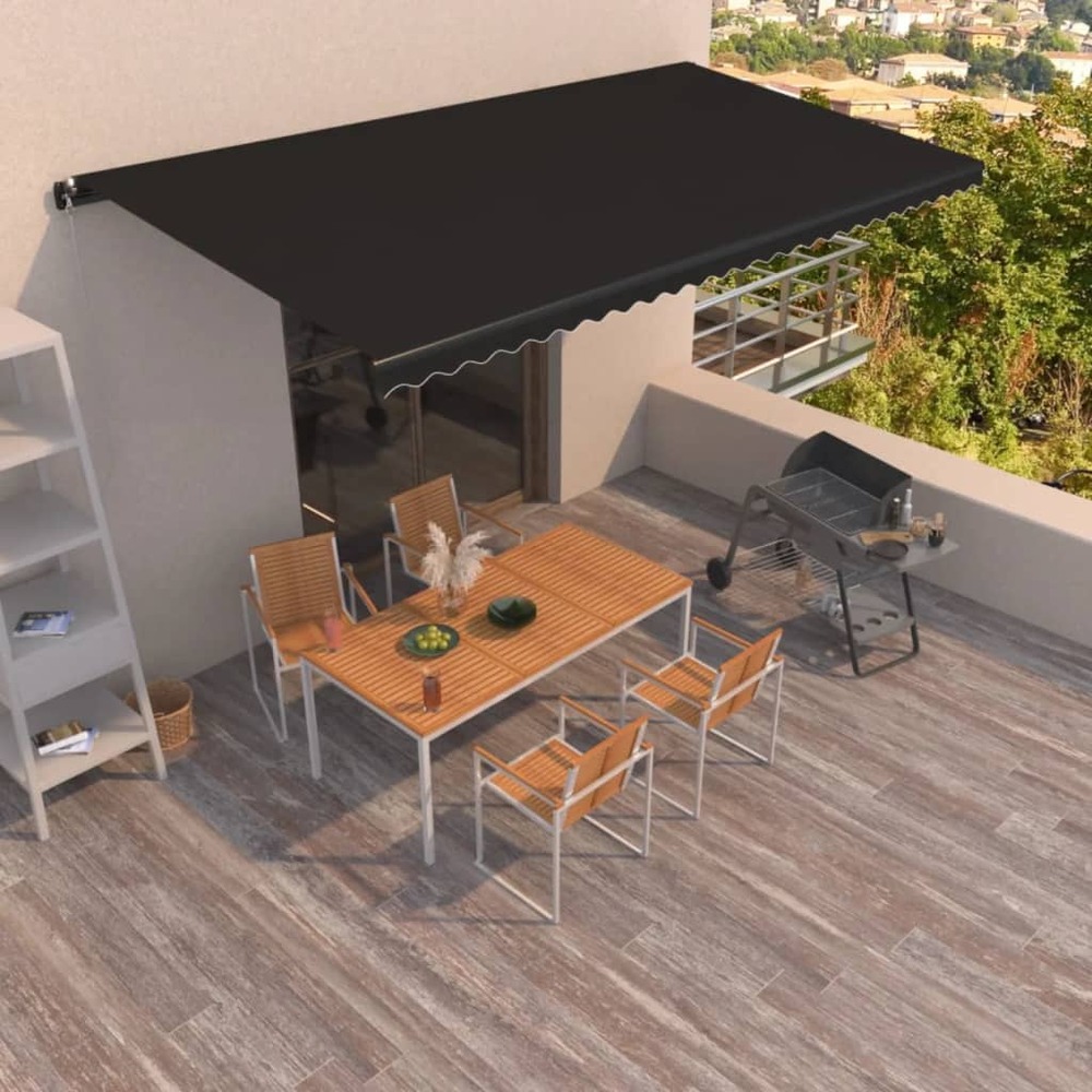 Auvent manuel rétractable 600x350 cm anthracite