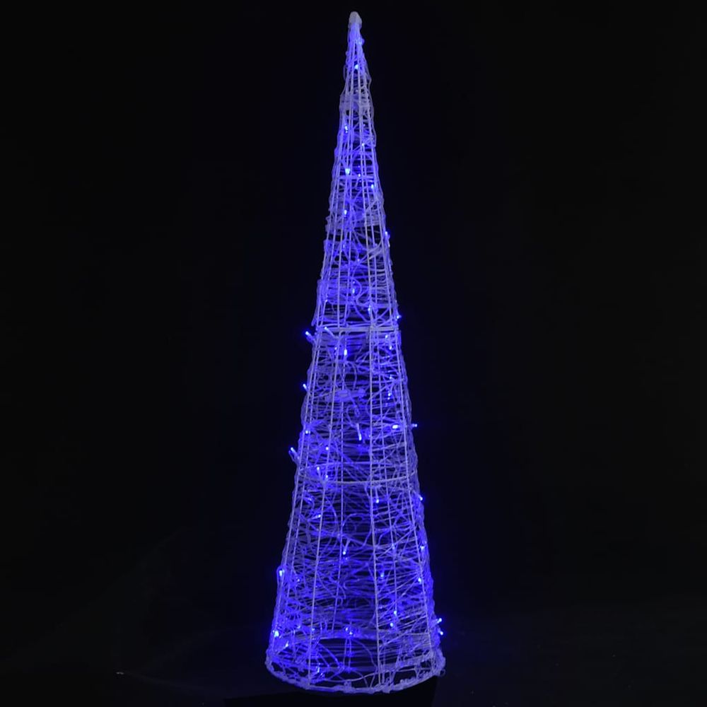 Cône lumineux décoratif pyramide à led acrylique bleu 120 cm