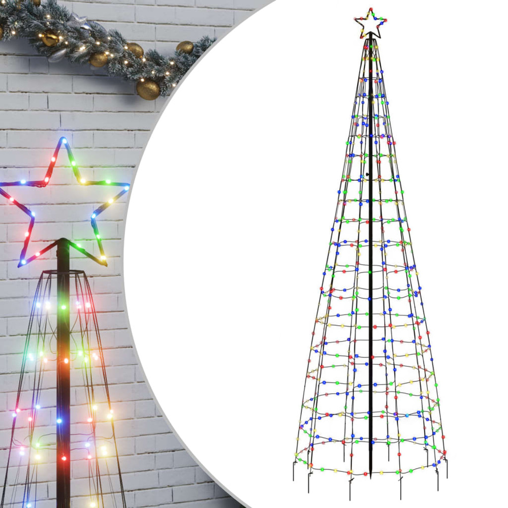 Sapin de noël à led avec pointes 570 led colorées 300 cm