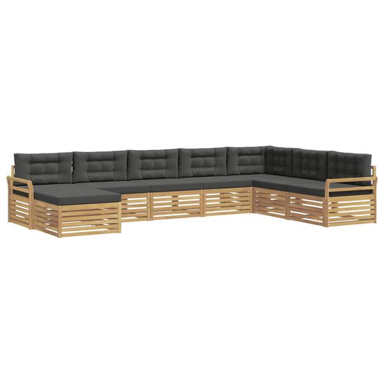 Ensemble de canapés d'extérieur 8 pc blanc et anthracite