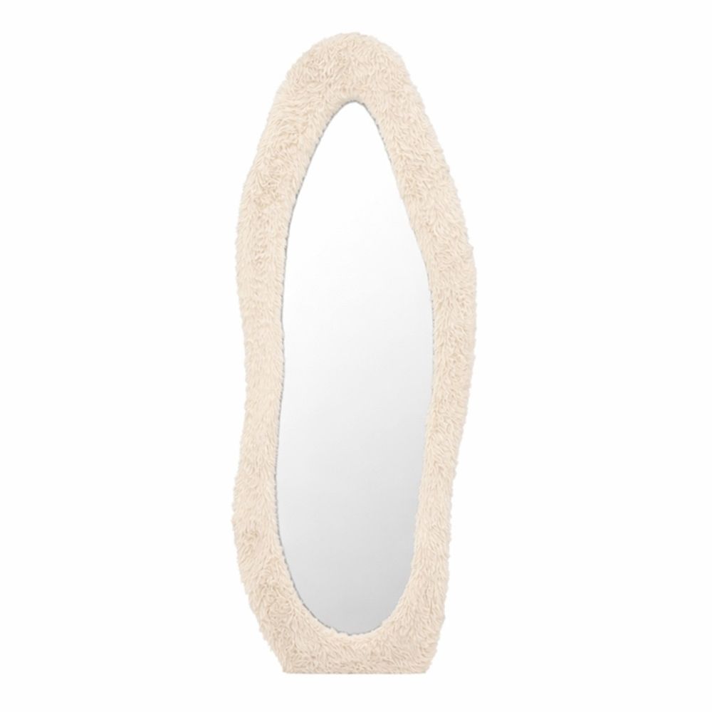 Miroir imitation fourrure 