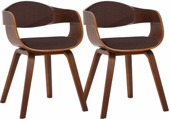 Lot de 2 chaises kingston tissu