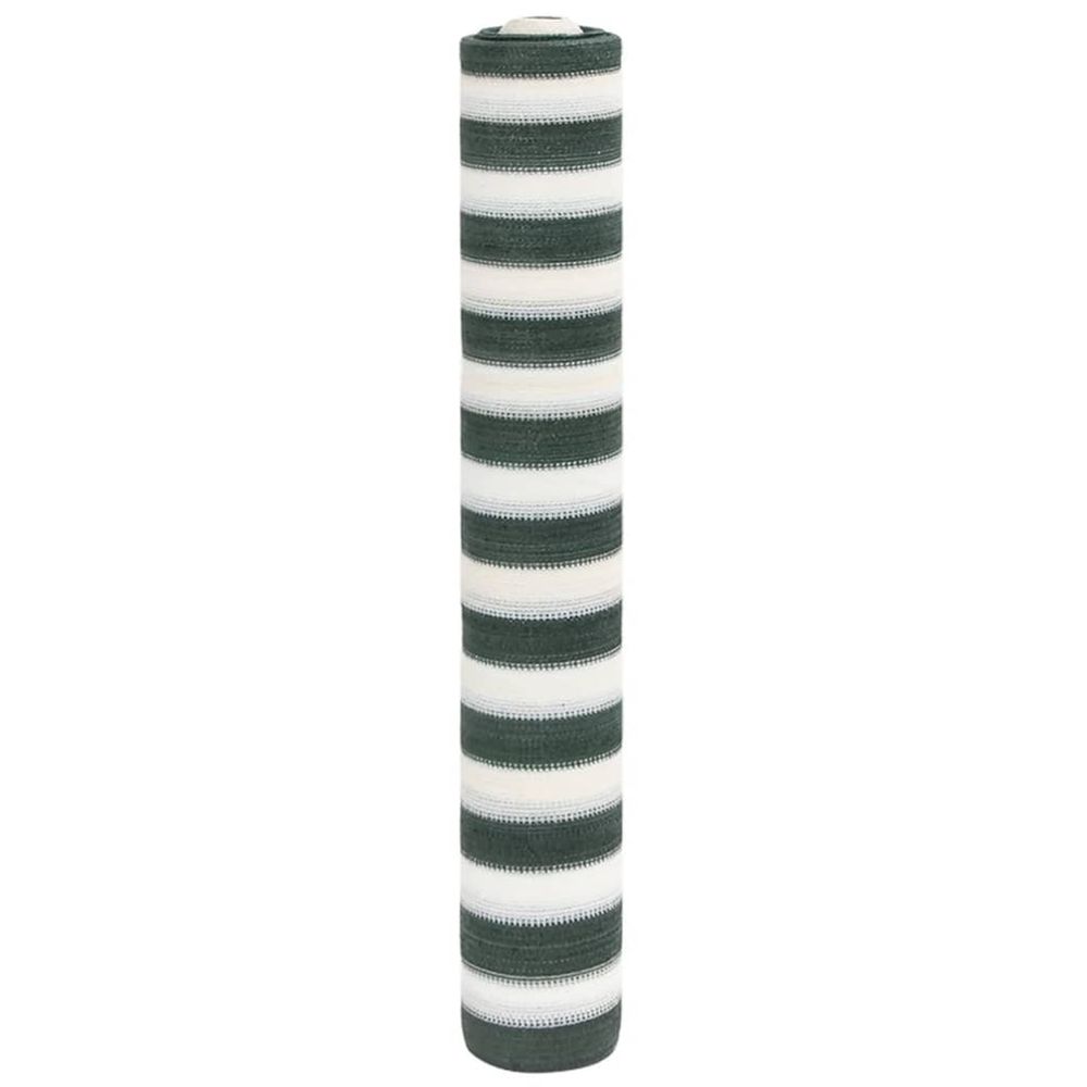 Filet brise-vue vert et blanc 1,5x10 m pehd 195 g/m²