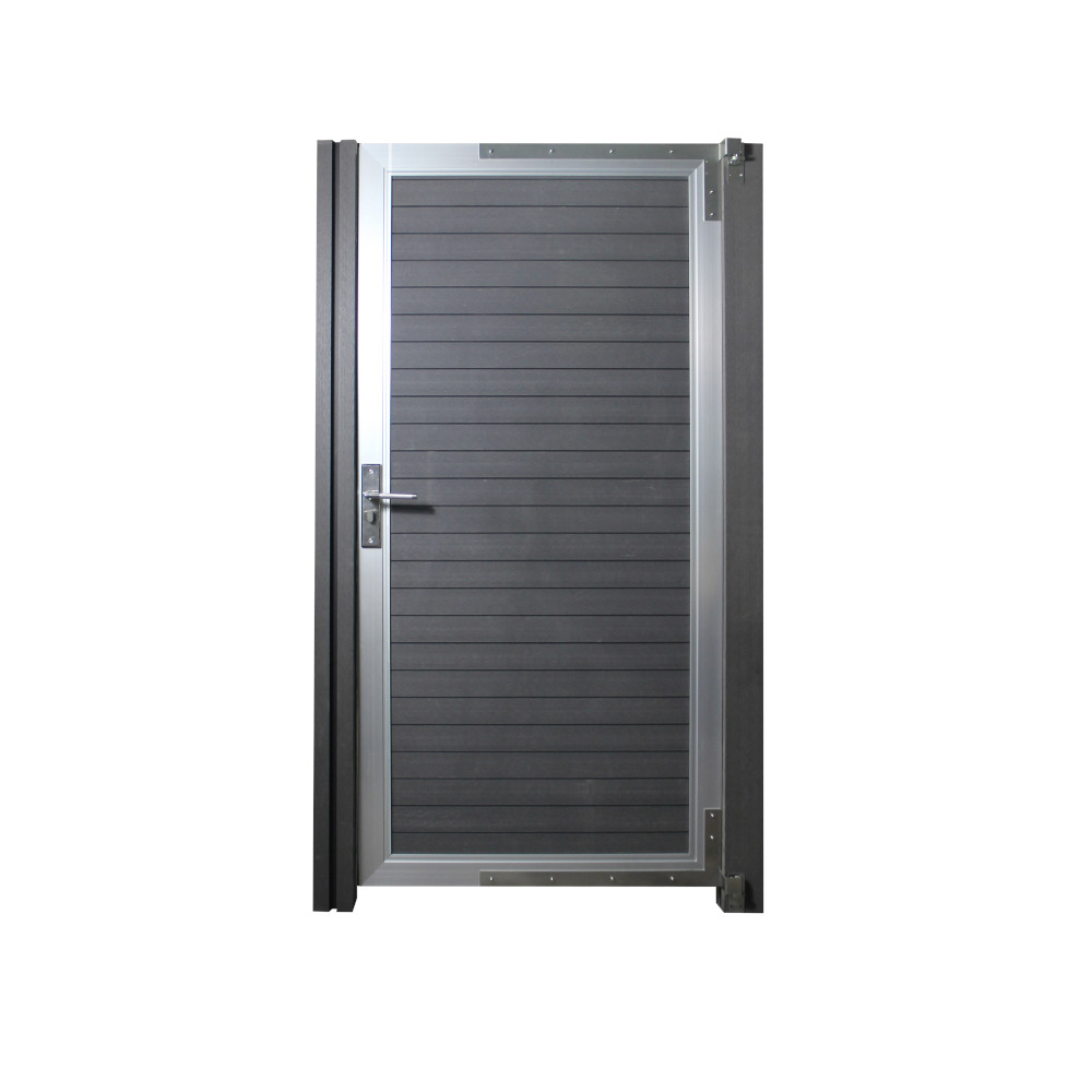 Home deluxe - portail de jardin en wpc - callator - l x h : 90 x 180 cm, accessoires inclus i portail de jardin clôture anti-regards