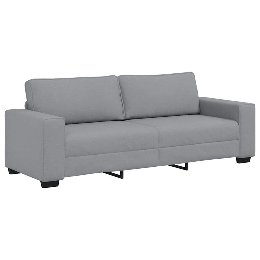 Canapé à 3 places gris clair 220x77x82 cm tissu
