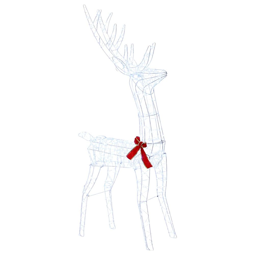 Renne de noël 3d loviisa 300 led blanc froid 70 x 26 x 128 cm