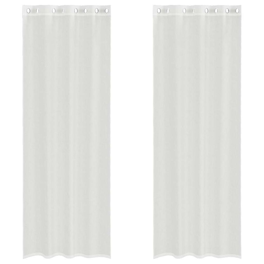 Rideaux en voile avec œillets 2 pcs blanc