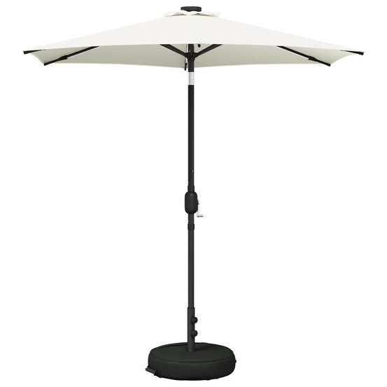Parasol de jardin avec lumières led et base 230 x 230 cm