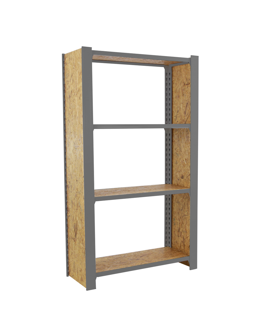 Etagère légère sans vis officlick 4/300 wood 800 gris/osb + plaques 1500 gris/osb 1500x800x300 - simonrack