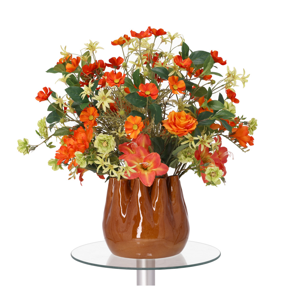 Bouquet artificiel dans vase tulipe caroline monaco 55 cm
