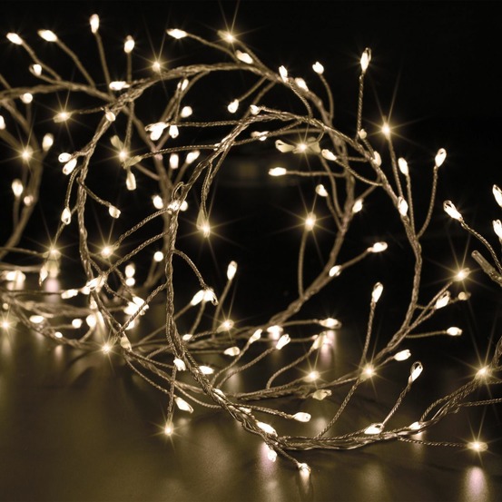 Guirlande lumineuse boa 5 mètres 400 microled blanc chaud 8 jeux de lumière