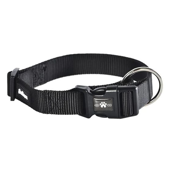 Collier en nylon noir ajustable 45-65 cm