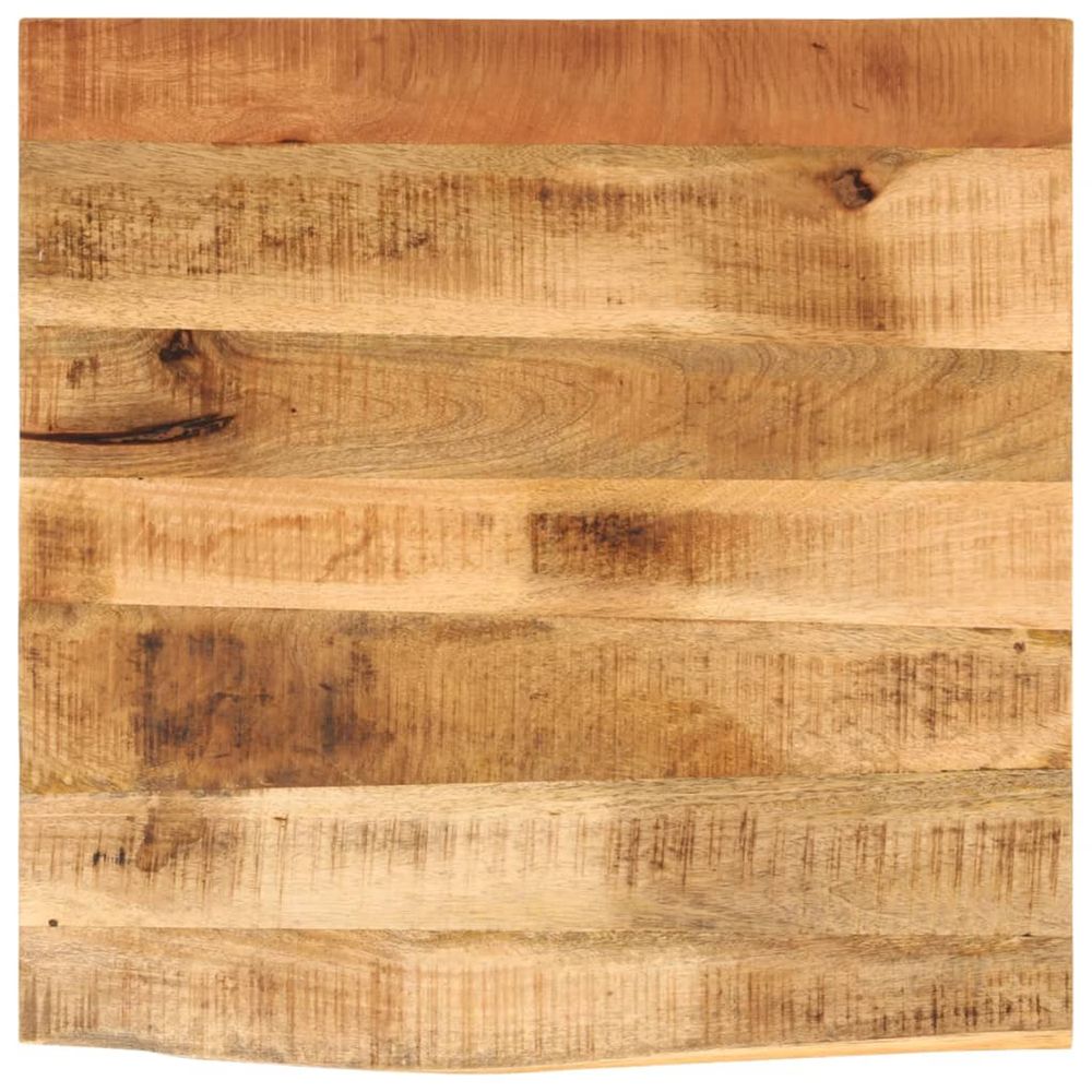 Dessus de table 40x40x2,5 cm bord vif bois massif manguier brut