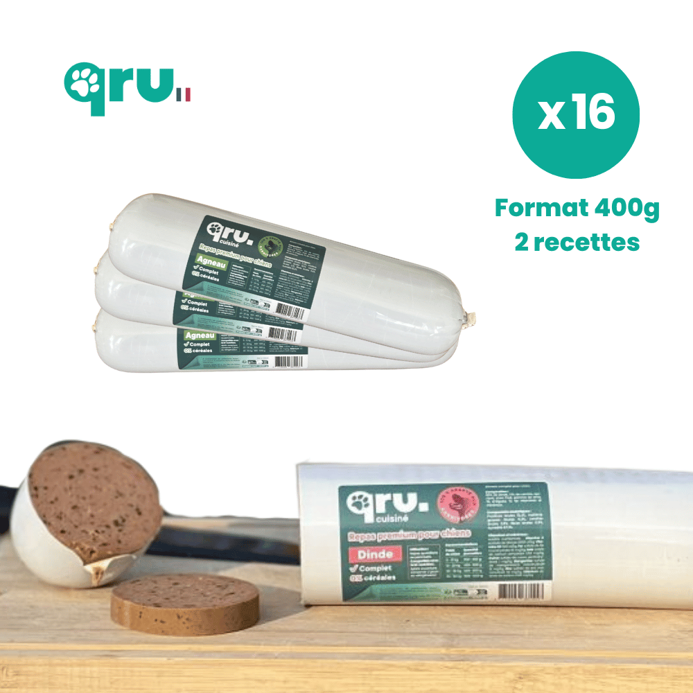 Pack 1 mois saucissons dinde agneau - petit chien