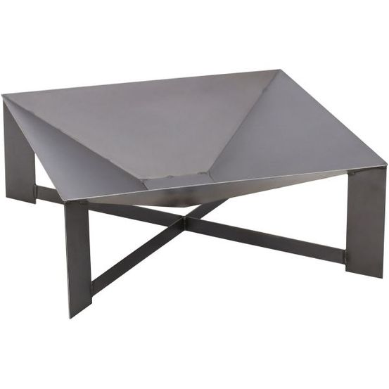Brasero en acier pieds croisés design non peint