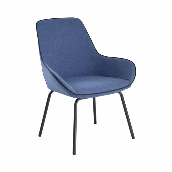 Chaise arpaia, sièges de salle d'attente de bureau, siège d'attente ergonomique, 66x59h90 cm, bleu
