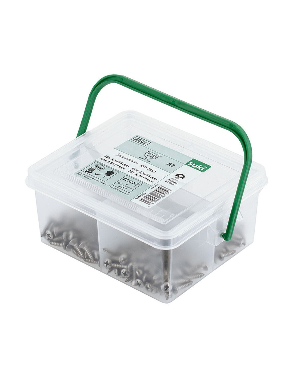 Vis en acier inoxydable fix-o-moll a2 vert - fix-o-moll