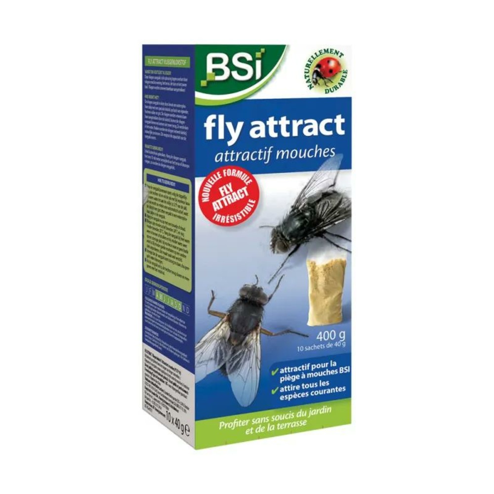 Attractant mouches en sachets bsi 400g utilisable en extérieur