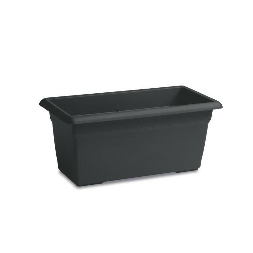 Bac a fleur rectangulaire mediterraneo - 110l - 100 cm - plastique - anthracite