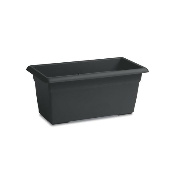 Bac à fleur rectangulaire - 110l - 100 cm - plastique - anthracite