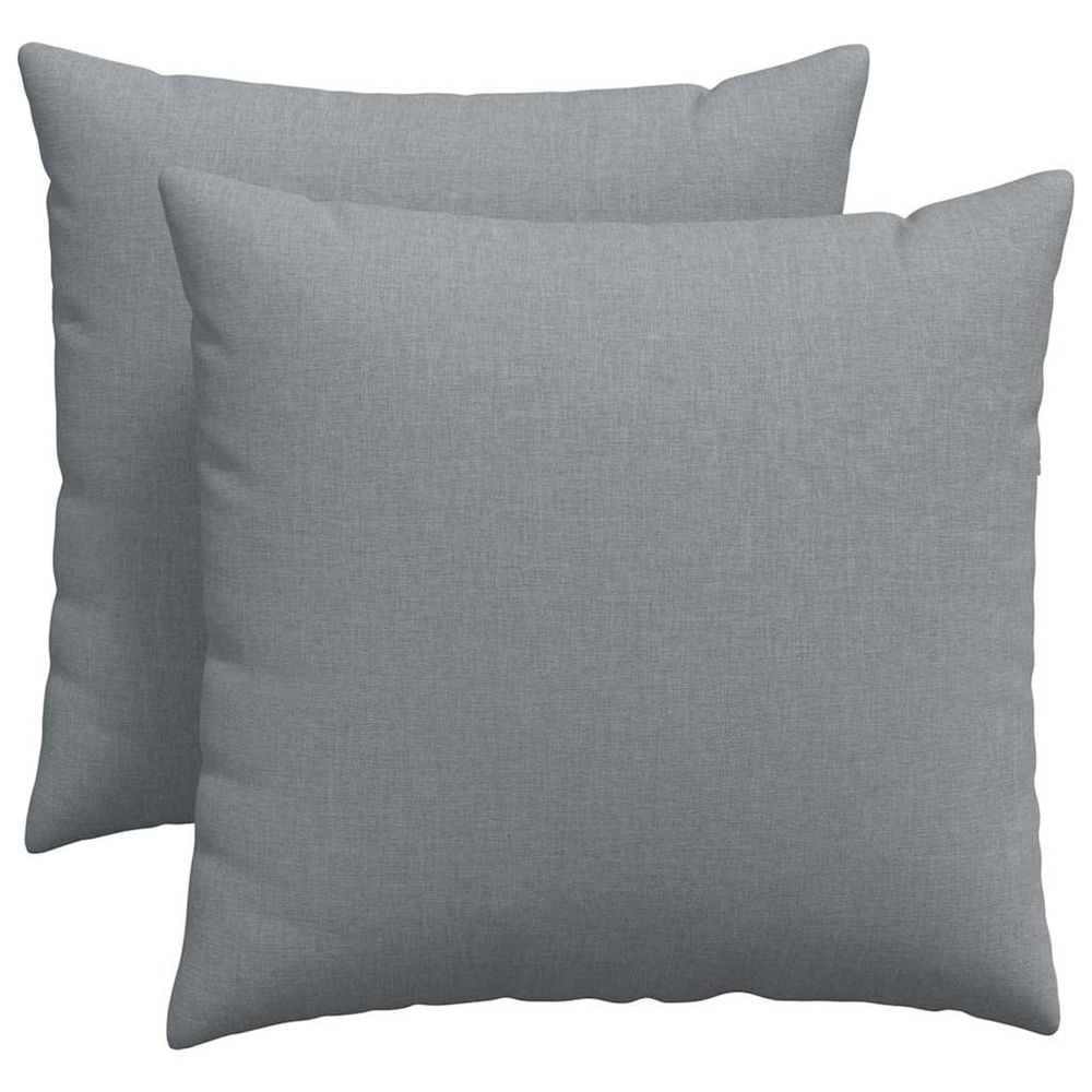 Coussins de canapé 2 pc tissu gris clair 50 x 50 cm