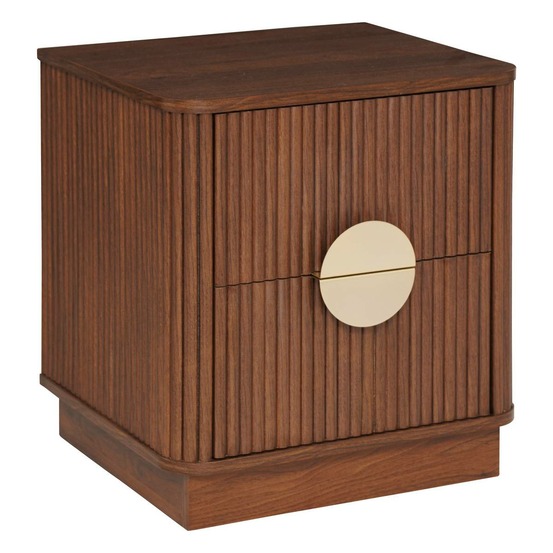 Table de chevet wany marron 45x40cm