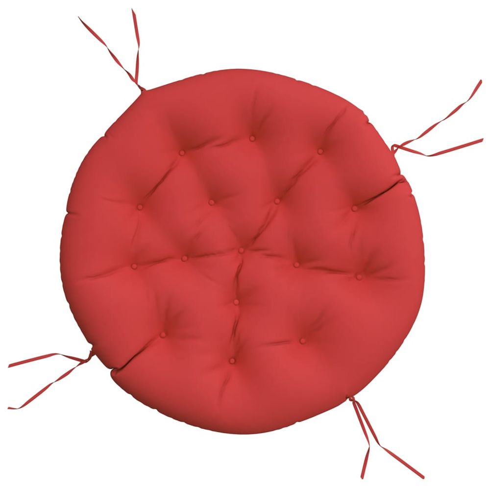 Coussin rond rouge ø 100 x11 cm tissu oxford
