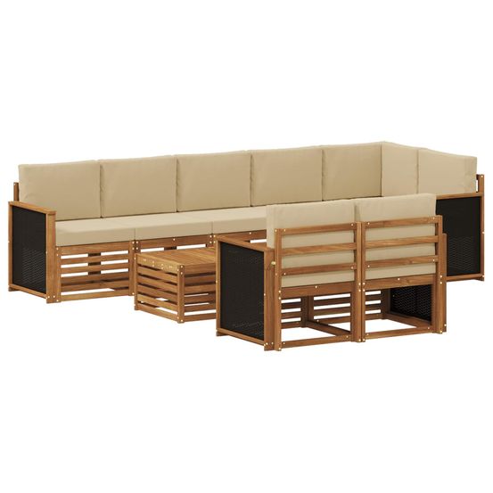 Ensemble de canapés d'extérieur 8 pc natural