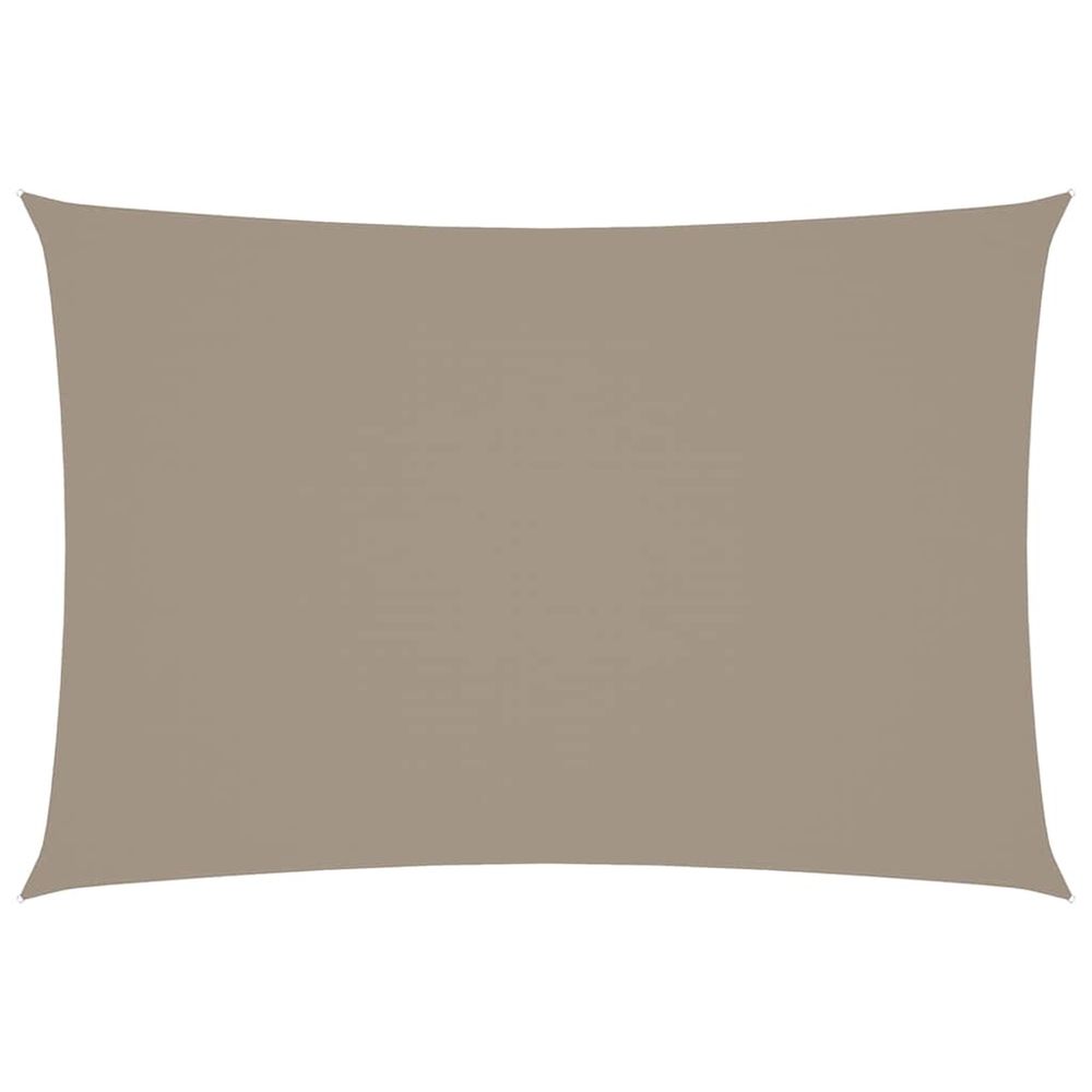 Voile de parasol tissu oxford rectangulaire 2,5x4,5 m taupe