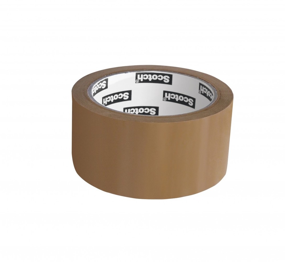 Adhésif scotch emballage une face multiusage l.66 m x l.48 mm, marron