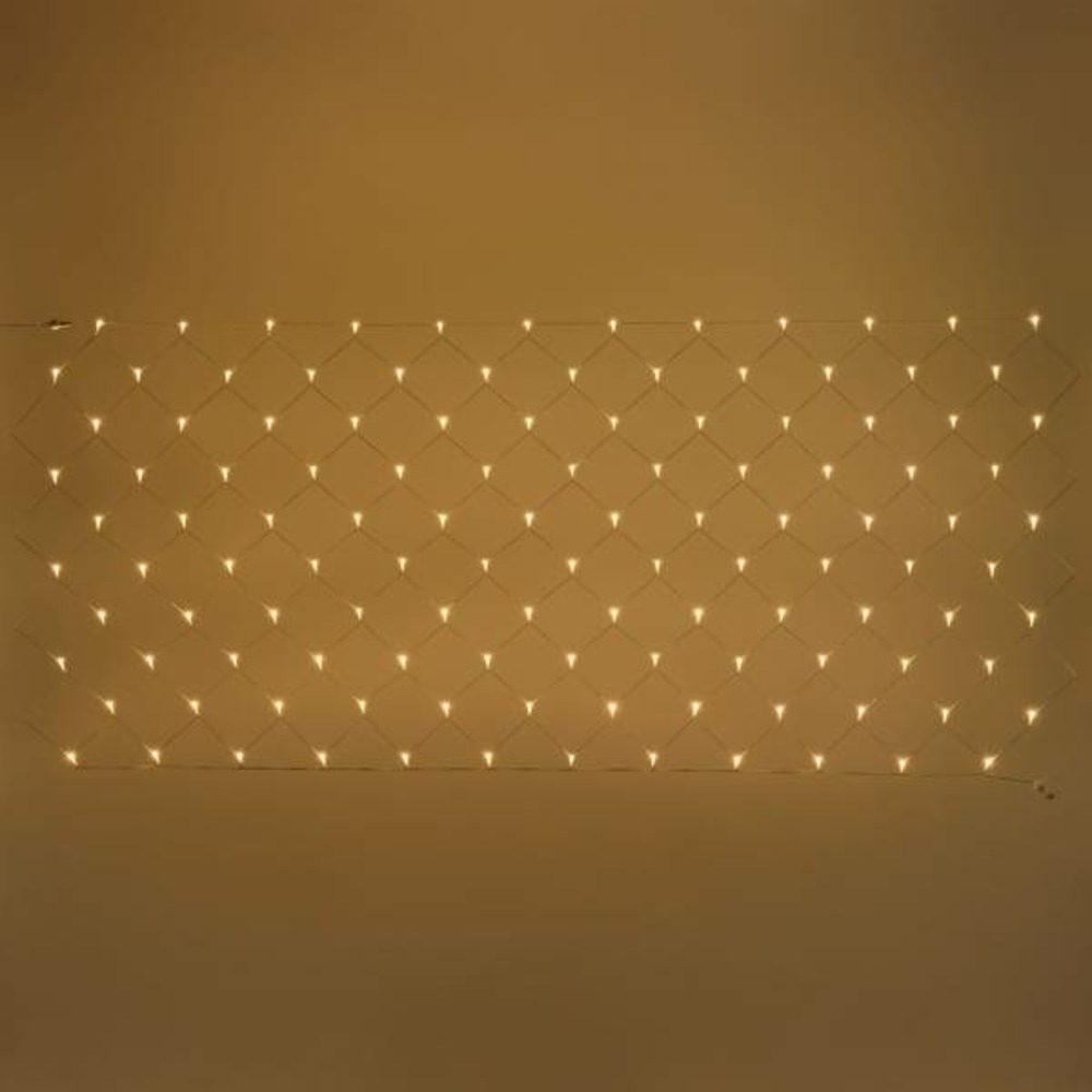 Filet lumineux 2x1m 120 led blanc chaud prolongeable 31v câble blanc ip44 smart connect lotti